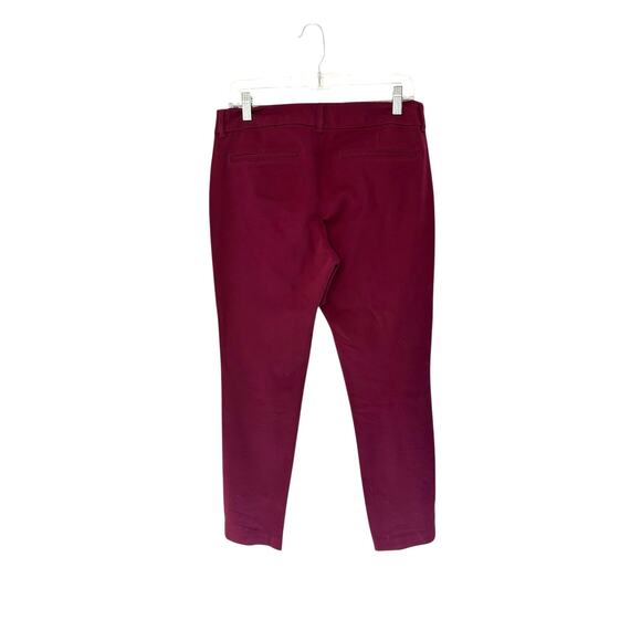Old Navy Burgundy Office Work Business Pixie Skinny Leg Dress Pants Size 8 - Picture 9 of 12